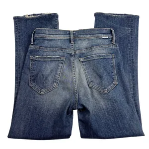 MOTHER Denim The Insider Crop Jeans Double Trouble Wash Mid Rise Size 25 thumbnail 3