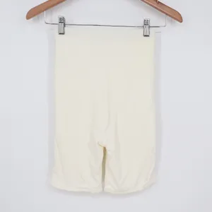 Naked Wardrobe Baby Mama Cream Ribbed Maternity Biker Shorts Large thumbnail 5
