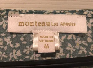 Monteau Green Floral Blouse thumbnail 3