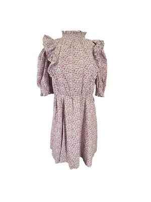 NEW HYACINTH HOUSE Purple Floral Periwinkle Mini Dress Size Medium thumbnail 2