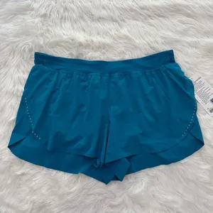 Lululemon Fast and Free High Rise Classic Fit Split Short 3" Hawaiian Blue XL thumbnail 3