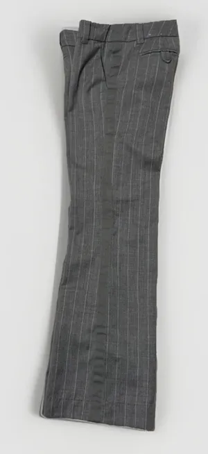 Vintage American Eagle gray with white pinstripe boot cut slacks thumbnail 3