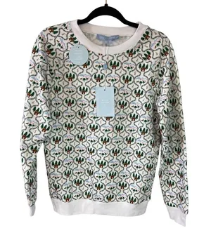 Hill House The All-Gender Teddy Crewneck White Ski Chalet XS thumbnail 1