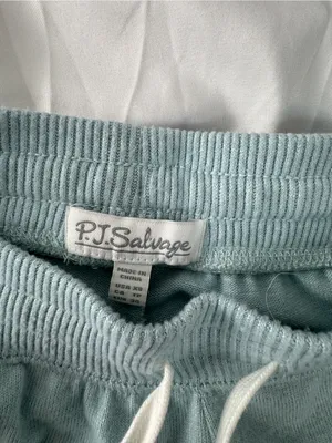 PJ Salvage Light Blue Knit Jogger Pants with Rainbow Accent thumbnail 7