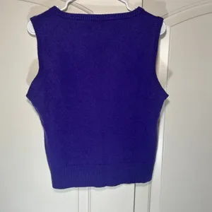 Lilly Pulitzer Sweater Vest Womens Large Purple Cashmere Blend‎ Scoop Neck Knit thumbnail 3
