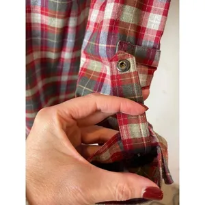 Tyler Boe Shirt Women Small Red Plaid Cotton Collared‎ Pleated Tina Tunic Preppy thumbnail 7