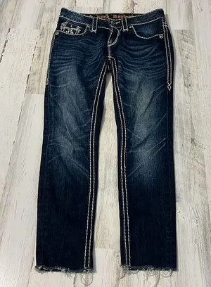 Rock Revival Sharon Skinny Raw Hem Jeans Size 25 thumbnail 1