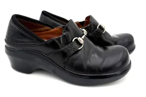 Ariat Women's Black Mar Leather Horse Bit Slip On Clogs Shoes Size 6.5 thumbnail 1