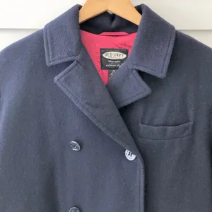 Double Breasted Classic Navy Blue Wool Peacoat, sz. XS thumbnail 10