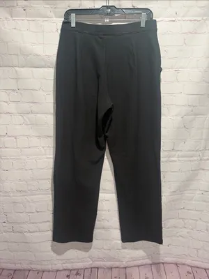 L.L. Bean Black Venture Stretch Wide leg comfort pants Woman's‎ Size M thumbnail 3