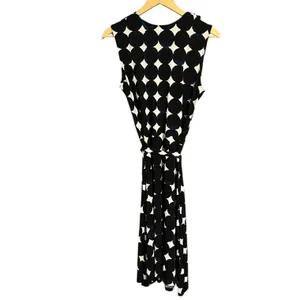 Leota Felicity Dress L Midnight Moon Ruffle Faux Wrap Tie Waist thumbnail 5