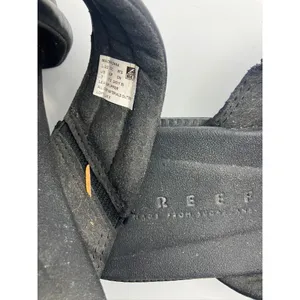 Reef Loft Lux X Black Leather Quilted‎ Crisscross Slide Sandals Womens Size 7 thumbnail 8