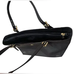 Tory Burch Emerson small saffiano leather careerwear office buckle blue tote bag thumbnail 4