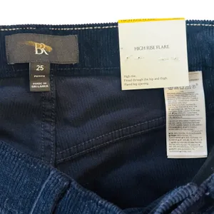 Banana Republic‎ High Rise Flare Corduroy Jeans Navy 25P Petite Retro 70s Fall thumbnail 3