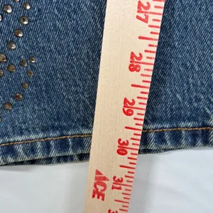 Levis 501 Curve Stretch High Rise Straight‎ Leg Blue Embellished Jeans 30x30 thumbnail 15