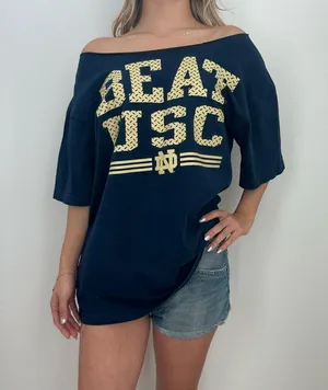 Adidas Notre Damme Football Off the shoulder Tee thumbnail 1