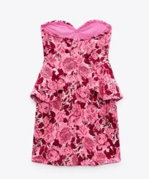 Zara Floral Jacquard Dress thumbnail 6