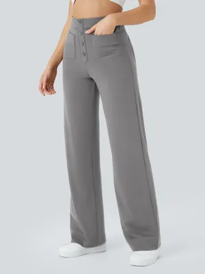 Halara DayStretch High Waisted Pockets Straight Leg Casual Pants thumbnail 3