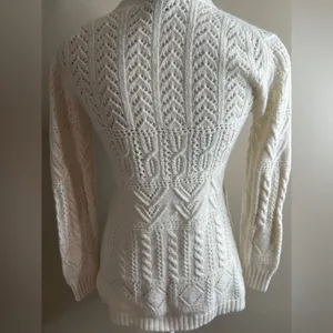Vintage Gap wool blend open cable knit v neck cardigan medium thumbnail 12