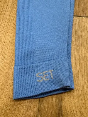🌟 Set Active 🌟 X Revolve Seamless Active Leggings Blue Capri Sz M thumbnail 5