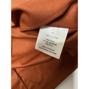 Lucky Brand Rust Dress Shimmer Peasant Boho Tiered Size M Midi‎ Puff Sleeve New thumbnail 10