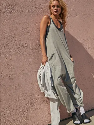 Free People Movement Hot Shot Onesie Heather Grey Size XS thumbnail 2