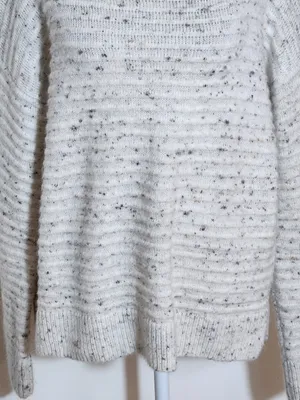 Madewell Speckled Cream Mock Neck Sweater Size Small thumbnail 4