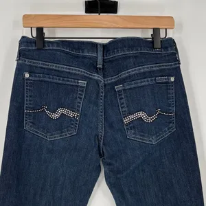 7 for all mankind 7 fam bootcut jeans bling pockets 28 thumbnail 2