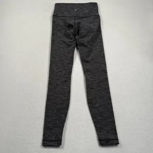Lululemon Wunder Under Legging Women 4 Heathered Black Space Dye High Rise Tight thumbnail 6