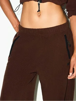 skims fleece lounge straight leg pant NWT COCOA SIZE L (BLP) thumbnail 2