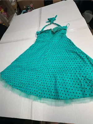 Disney torrid Teal Polka Dot Dress with Black Accents thumbnail 10