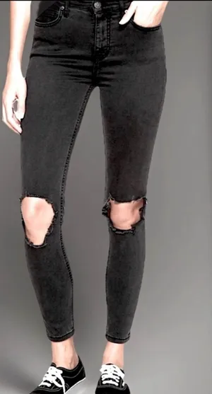 Free People High Rise Busted Skinny Stretch Carbon Jeans, 27 inseam/32 waist thumbnail 3