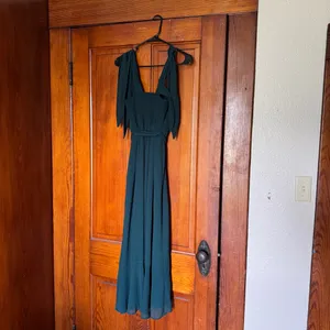 Show Me Your Mumu Claire Midi Dress - Emerald Green Chiffon - Small thumbnail 11