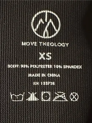 Move Theology Ribbed Black Active Crop Top Women's XS Short Sleeve Stretch Tee thumbnail 3