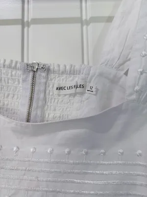 Avec Les Filles White Embroidered Crop Tank 12 thumbnail 3