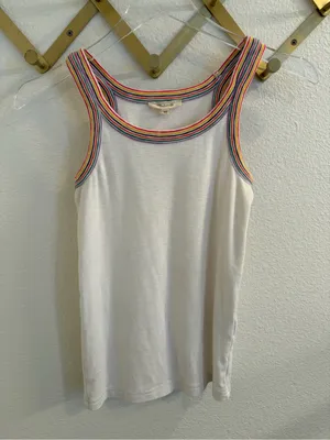 Madewell Rainbow Striped Trim Tank XS thumbnail 6