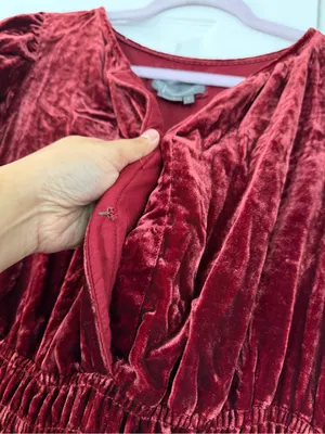 Anthropologie Velvet Somerset Burgundy Maxi Dress Autumn Fall thumbnail 6