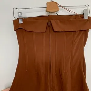 With Jean Chloe Chocolate Brown Corset Mini Dress Womens Size XS thumbnail 8
