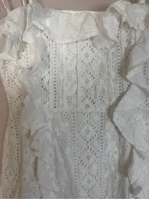 Majorelle Mara Mini Eyelet Lace Dress in White size XS $198 Bride Bridal thumbnail 12