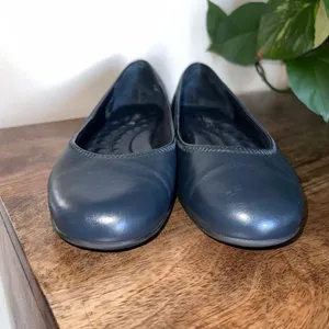 Walking Cradles Ballet‎ Flats Leather Navy Blue Comfort Shoes Women Size 7 W thumbnail 4