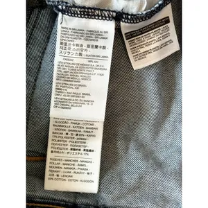 Levi's Hybrid Original Denim Sweatshirt Hoodie Trucker Jacket Medium Blue Gray thumbnail 11