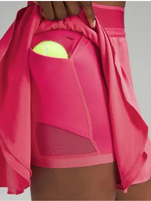 Lululemon Court Rival High Rise Skirt Hot Pink Lip Gloss Tennis Skort Size 0 thumbnail 3
