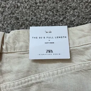 NWT Zara 90s Full Length Pants in Dusty Cream thumbnail 5