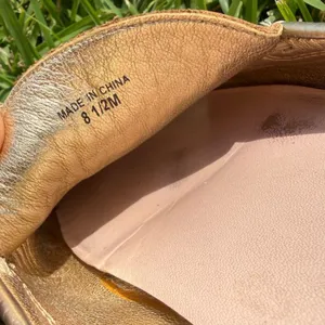 Kate Spade Gold Flats with Moccasin Stitching Size 8.5 thumbnail 7