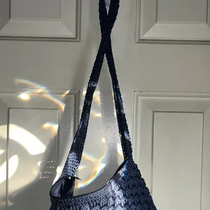 The Sak Dark Blue Crochet Shoulder Bag thumbnail 5