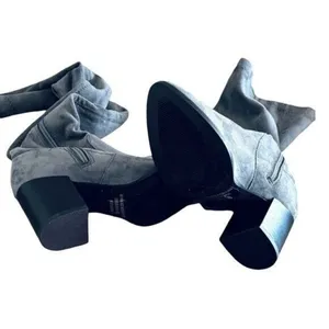 DOLCE VITA Tabbie Suede Over The Knee Gray Block Heel Boot Size 6 thumbnail 15