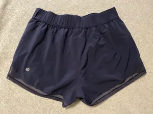 Lululemon Two With One Short Mid Rise 3” Size 6 Midnight Navy Chakra Print thumbnail 2