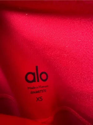 ALO Yoga Leggings Moto Airbrush Active Workout Pants Red XS Gym Pilates Fitness thumbnail 5