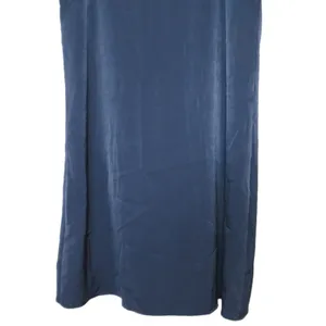 Aqua Satin Tunic Mini Dress, V-Neck Flowy Spaghetti Straps, Party Navy Blue XS thumbnail 5