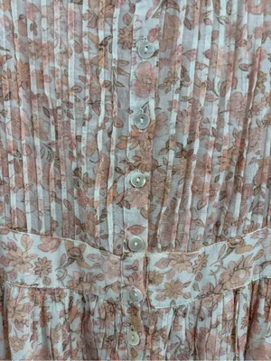 Loveshackfancy bohemian fairy girly Tove Sleeveless Floral Midi Dress size 10 thumbnail 6
